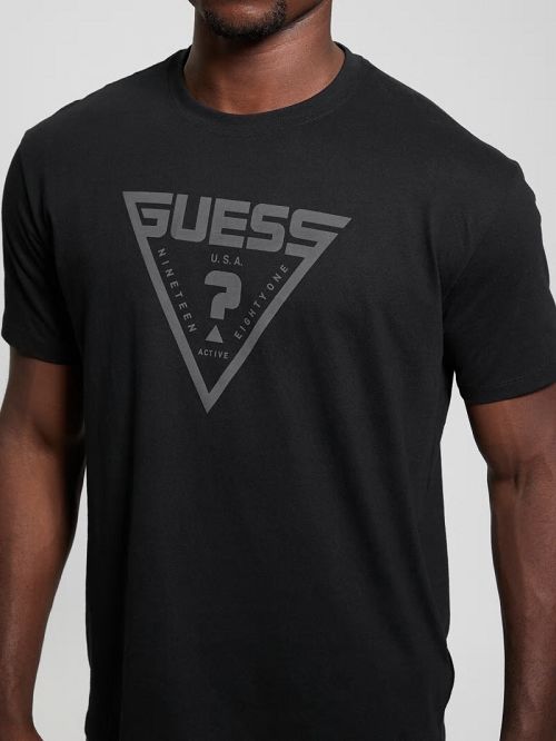 Guess Eco Azha Crewneck Tee Negrii | GUESS-SN30710