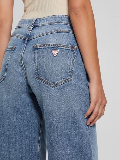 Guess Eco Bellflower Wide Leg Jeans Albastri | GUESS-SN26663