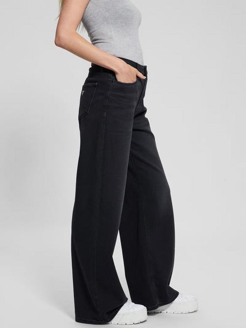 Guess Eco Bellflower Wide Leg Jeans Negrii | GUESS-SN26598