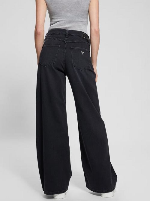 Guess Eco Bellflower Wide Leg Jeans Negrii | GUESS-SN26598
