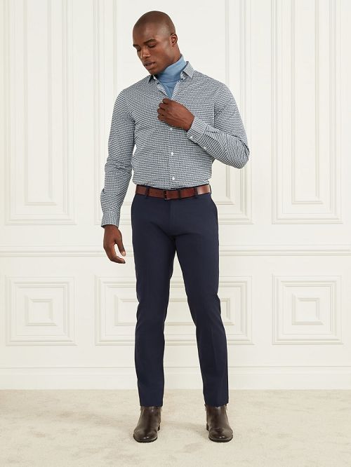 Guess Eco Benny New Collar Paul Shirt Albastri | GUESS-SN31078