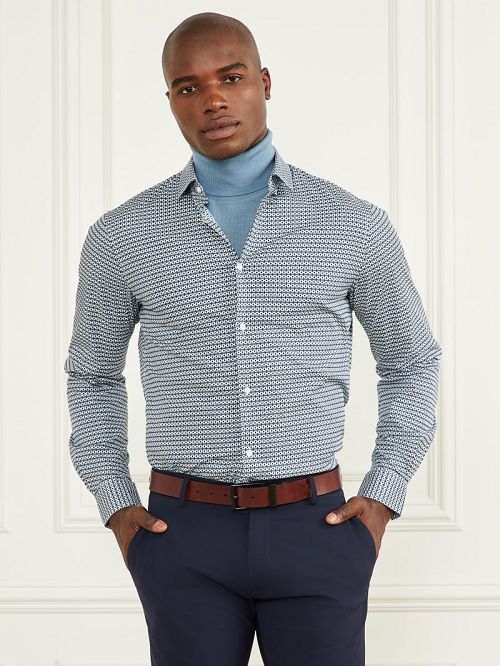 Guess Eco Benny New Collar Paul Shirt Albastri | GUESS-SN31078
