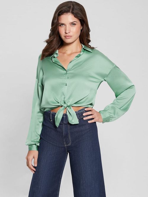 Guess Eco Bow Jun Shirt Verzi | GUESS-SN27137