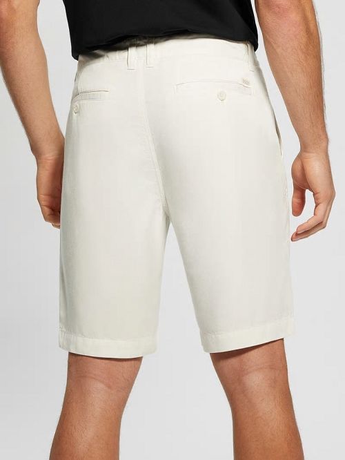Guess Eco Bowie Shorts Albi | GUESS-SN31365