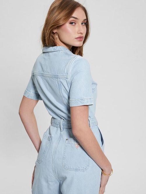 Guess Eco Brenda Denim Jumpsuit Albastri | GUESS-SN26681