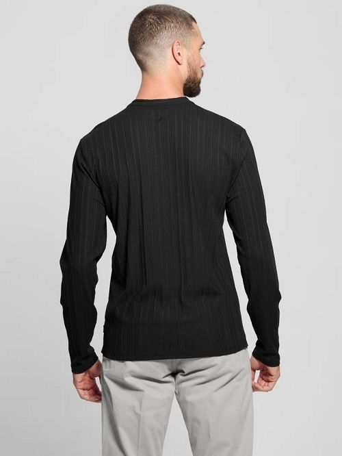 Guess Eco Brentwood Knit Henley Negrii | GUESS-SN30713
