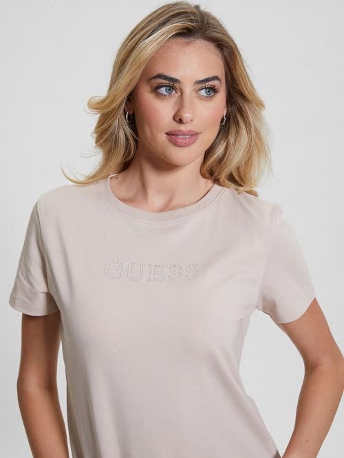 Guess Eco Briana Rhinestone Tee Roz | GUESS-SN27239