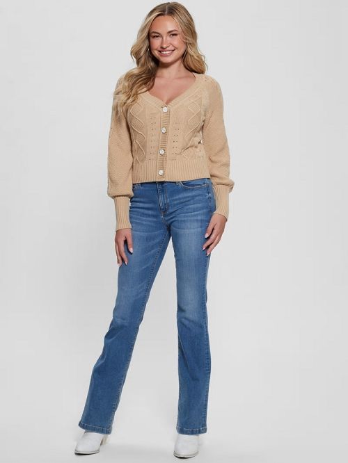 Guess Eco Brielle Cardigan Sweater Bej | GUESS-SN27792