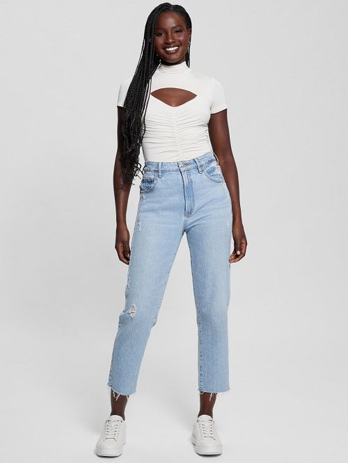 Guess Eco Brienna Cutout Top Albi | GUESS-SN27248