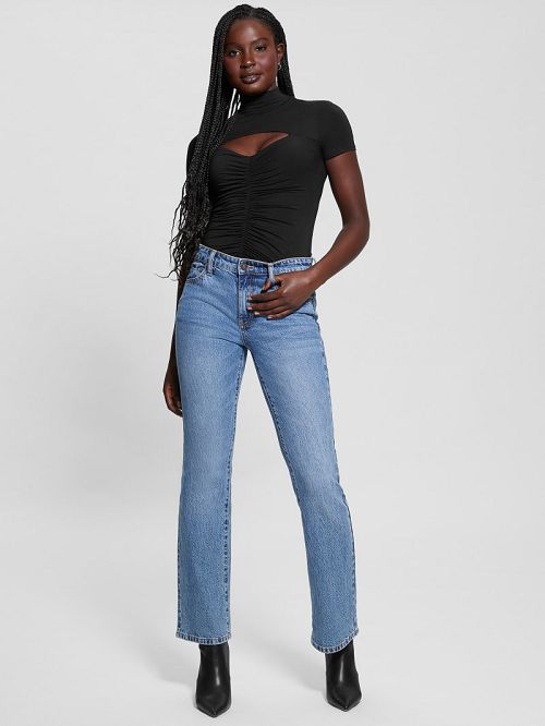 Guess Eco Brienna Cutout Top Negrii | GUESS-SN27442