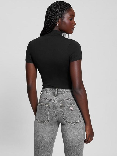 Guess Eco Brienna Cutout Top Negrii | GUESS-SN27442