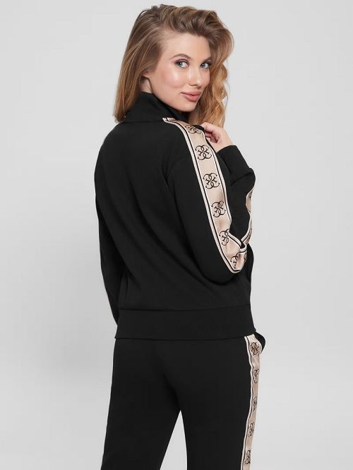 Guess Eco Britney Full-Zip Sweatshirt Negrii | GUESS-SN28373