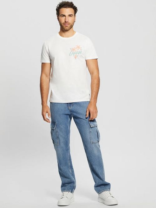 Guess Eco California Signature Tee Albi | GUESS-SN30487