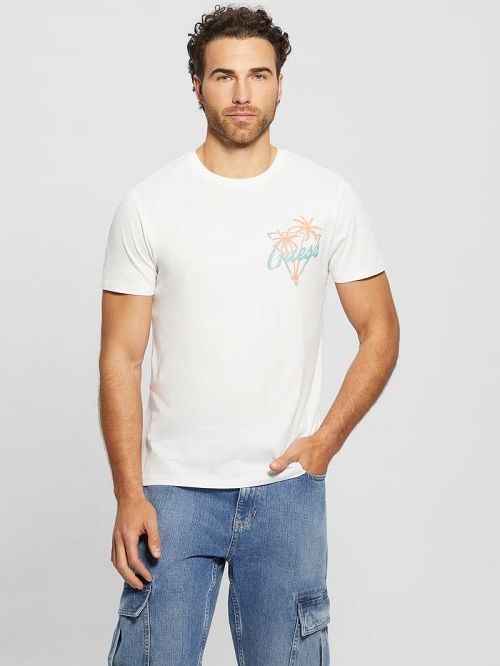 Guess Eco California Signature Tee Albi | GUESS-SN30487