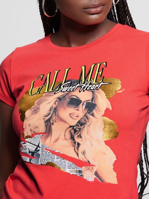 Guess Eco Call Tee Roz | GUESS-SN27082