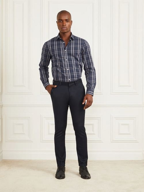 Guess Eco Ciro Napoli Pant Albastri | GUESS-SN31379