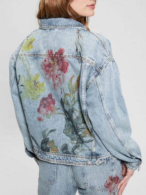 Guess Eco Clara Studded Jacket Albastri | GUESS-SN26698