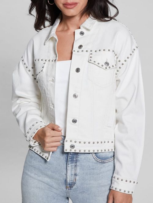 Guess Eco Clara Studded Jacket Albi | GUESS-SN26699
