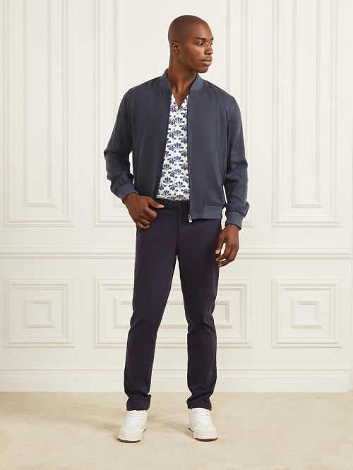 Guess Eco Classic Flight Jacket Albastri | GUESS-SN30797