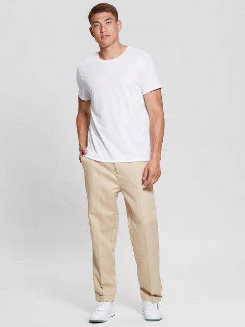 Guess Eco Clement Twill Cropped Chino Pants Bej | GUESS-SN31440