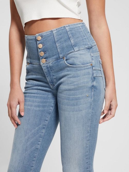 Guess Eco Corset Shape Up Jeans Albastri | GUESS-SN26640