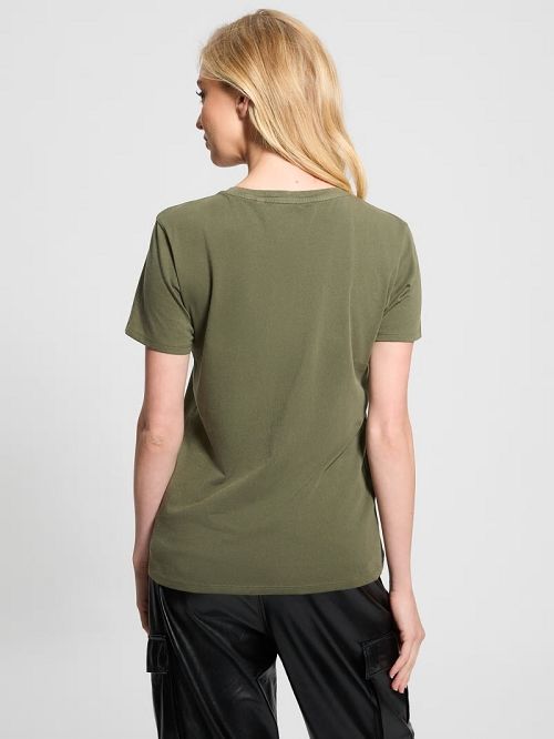 Guess Eco Crystal Panther Easy Tee Verzi | GUESS-SN27424