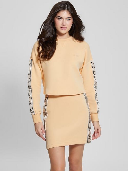 Guess Eco Cymone Quattro G Sweatshirt Roz | GUESS-SN28338