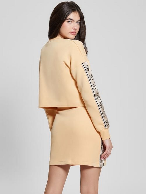 Guess Eco Cymone Quattro G Sweatshirt Roz | GUESS-SN28338