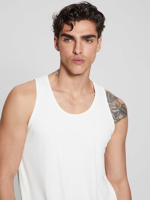 Guess Eco Cyrus Ribbed Tank Albi | GUESS-SN30568