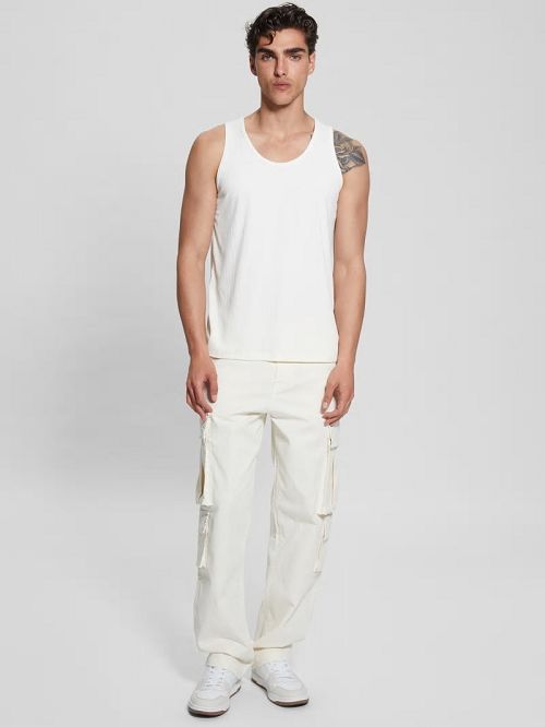 Guess Eco Cyrus Ribbed Tank Albi | GUESS-SN30568