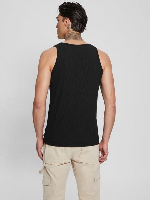Guess Eco Cyrus Ribbed Tank Negrii | GUESS-SN30621