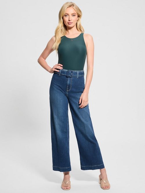 Guess Eco Dakota Belted Seamless Jeans Albastri | GUESS-SN26645