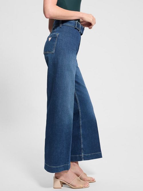 Guess Eco Dakota Belted Seamless Jeans Albastri | GUESS-SN26645