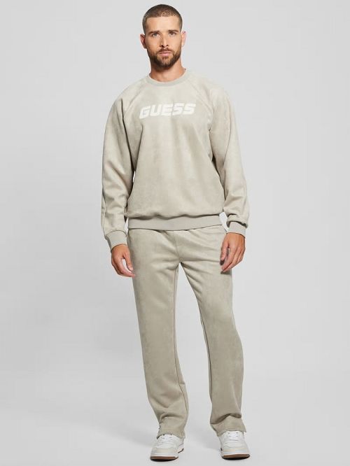 Guess Eco Daril Crewneck Sweatshirt Bej | GUESS-SN31524