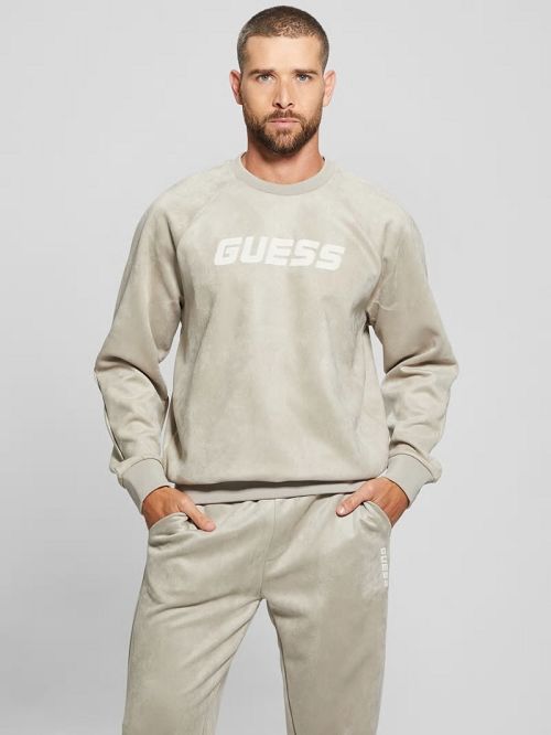 Guess Eco Daril Crewneck Sweatshirt Bej | GUESS-SN31524