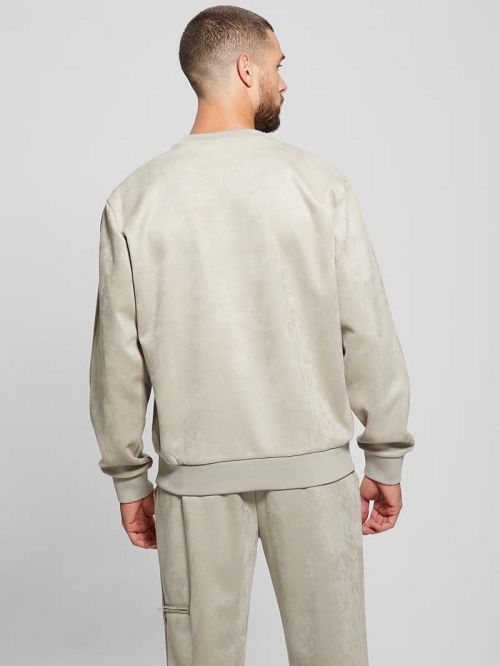 Guess Eco Daril Crewneck Sweatshirt Bej | GUESS-SN31524