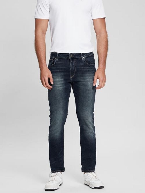Guess Eco Dark Slim Tapered Denim Jeans Negrii | GUESS-SN30374