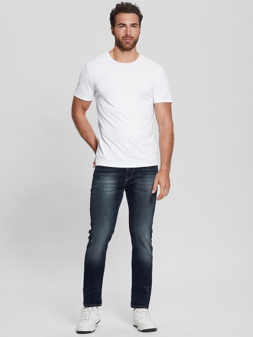 Guess Eco Dark Slim Tapered Denim Jeans Negrii | GUESS-SN30374