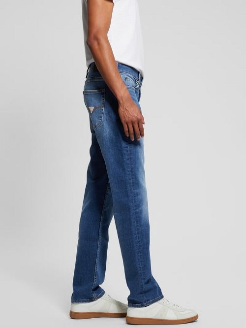 Guess Eco Davis Straight Jeans Albastri | GUESS-SN30415