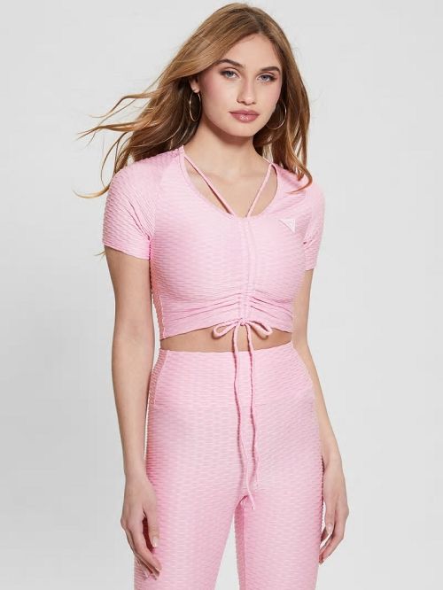 Guess Eco Delma Active Crop Top Roz | GUESS-SN27103