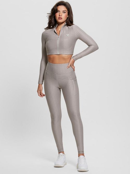 Guess Eco Delma Active Zip Jacket Albi | GUESS-SN28342