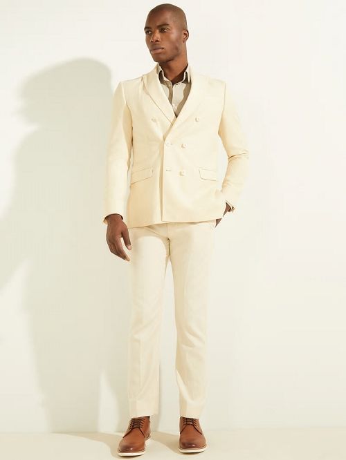 Guess Eco Double Breasted Blazer Bej | GUESS-SN30735