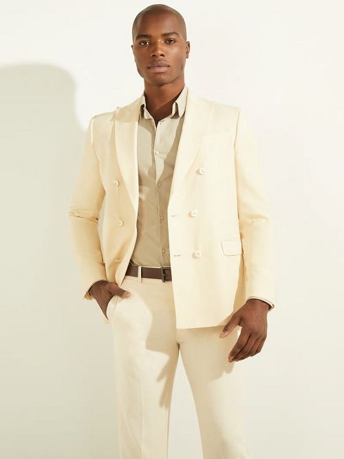 Guess Eco Double Breasted Blazer Bej | GUESS-SN30735