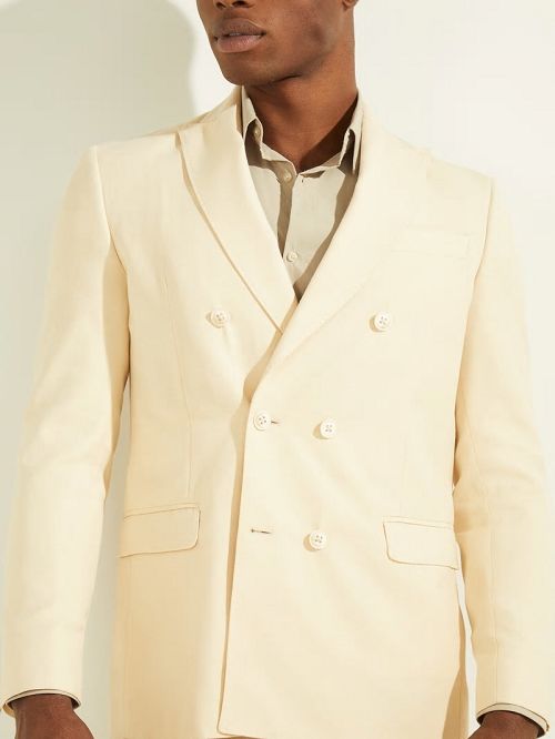 Guess Eco Double Breasted Blazer Bej | GUESS-SN30735