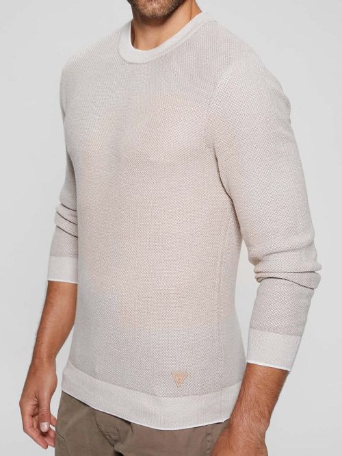 Guess Eco Earle Stitched Sweater Bej | GUESS-SN31065