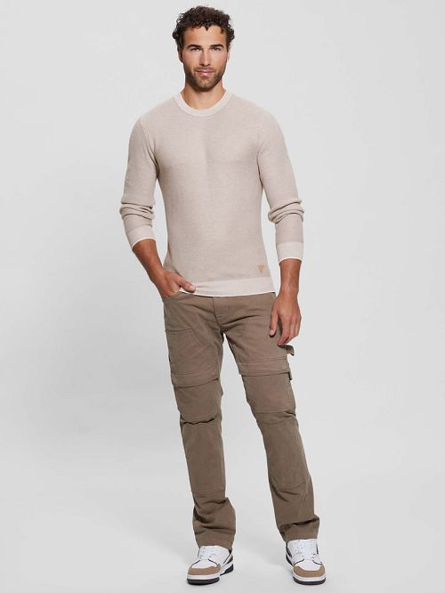 Guess Eco Earle Stitched Sweater Bej | GUESS-SN31065