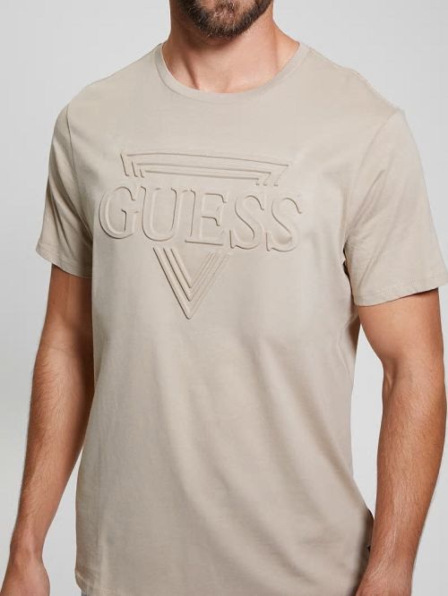 Guess Eco Embossed Tee Bej | GUESS-SN30701