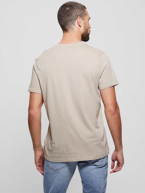 Guess Eco Embossed Tee Bej | GUESS-SN30701