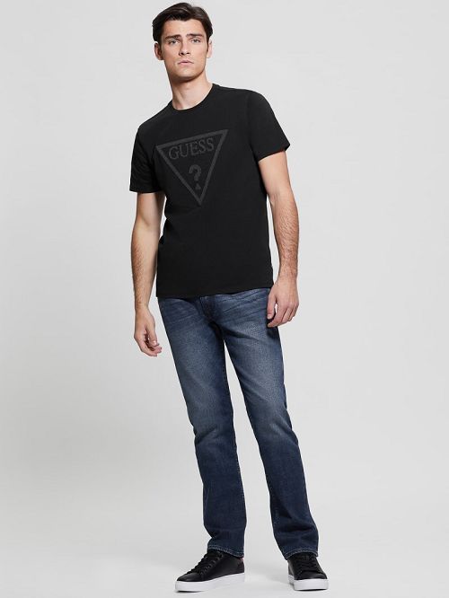 Guess Eco Embroidered Logo Tee Negrii | GUESS-SN30482