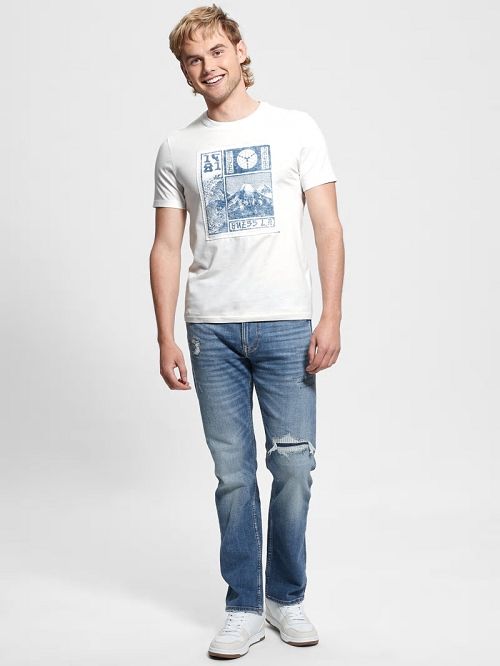 Guess Eco Embroidered Patch Tee Albi | GUESS-SN30542